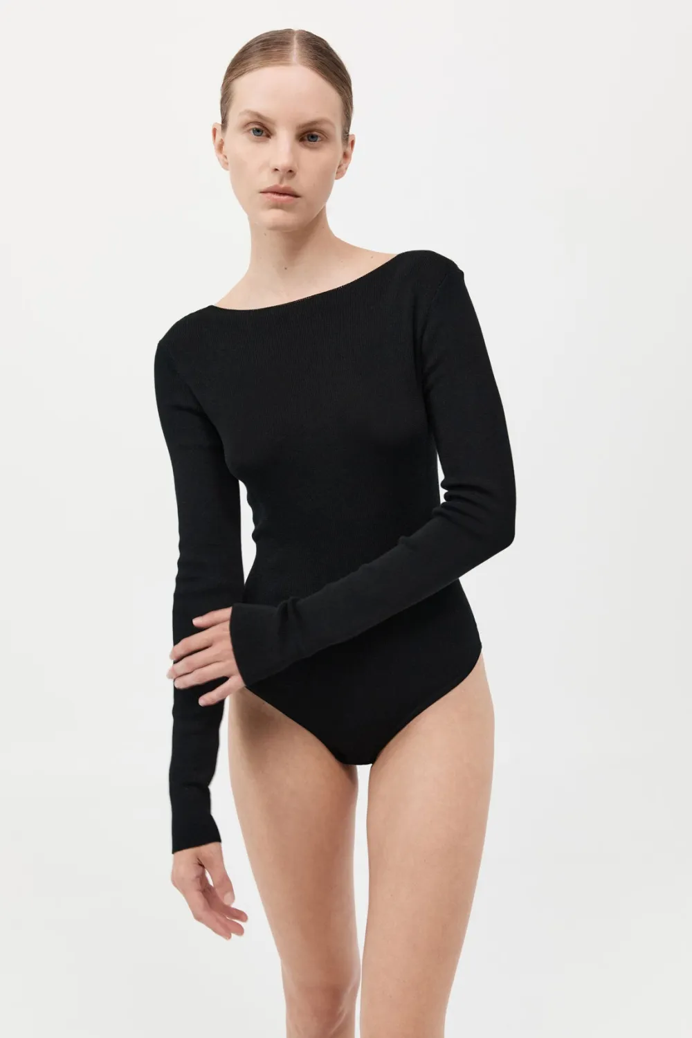 Cut Out Bodysuit - Black|St. Agni Outlet
