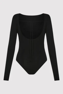 Cut Out Bodysuit - Black|St. Agni Outlet