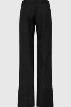 Deconstructed Pinstripe Trousers - Black|St. Agni Cheap
