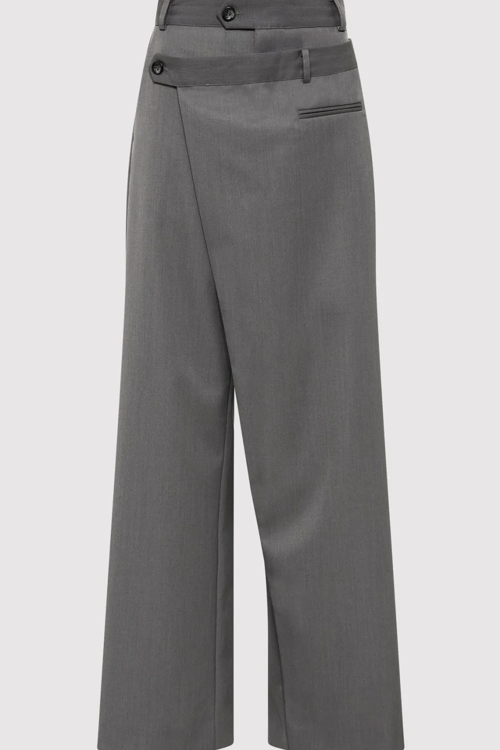 Deconstructed Waist Pants - Pewter Grey|St. Agni Flash Sale