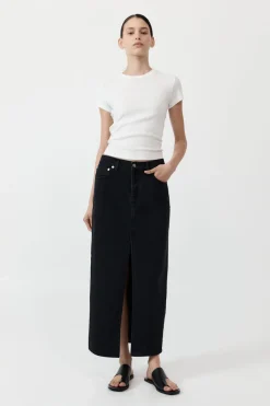 Denim Maxi Skirt -|St. Agni Fashion