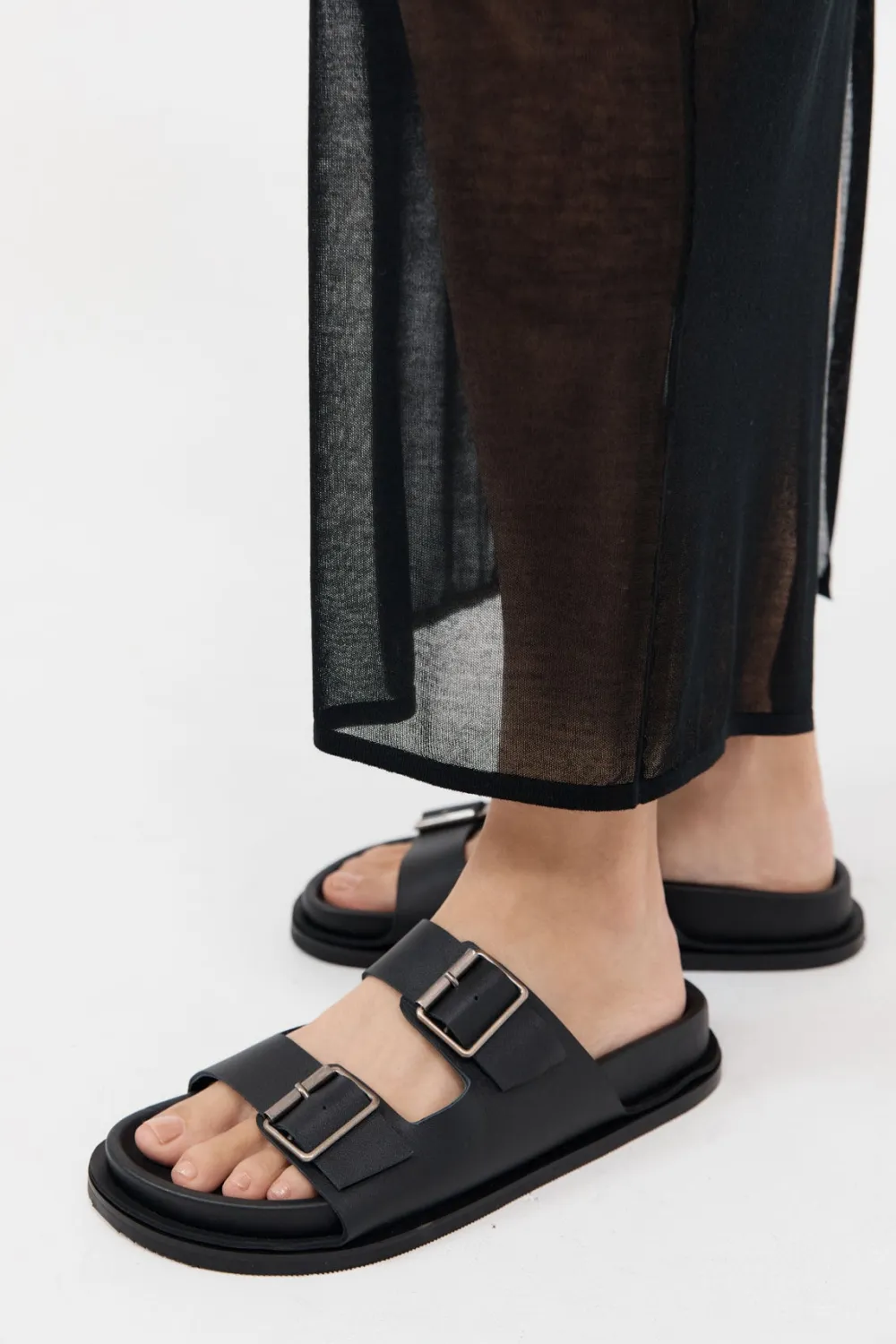 Double Buckle Slides -|St. Agni Best Sale