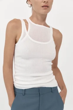 Double Layer Knit Singlet -|St. Agni Fashion