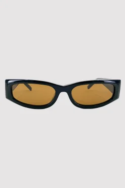 Everyday Rectangle Sunglasses - Black/Brown|St. Agni Clearance