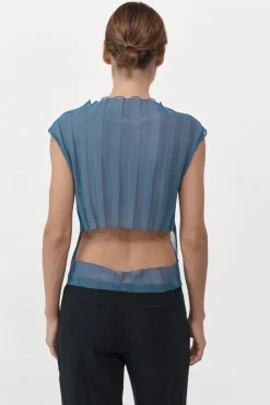 Fine Pleat Knit Top -|St. Agni Fashion