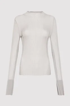 Fine Pleat Long Sleeve Top -|St. Agni New