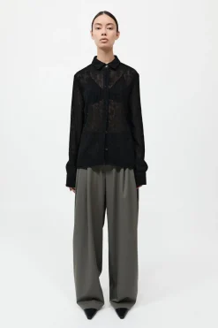 Fitted Cotton Grid Shirt -|St. Agni Clearance