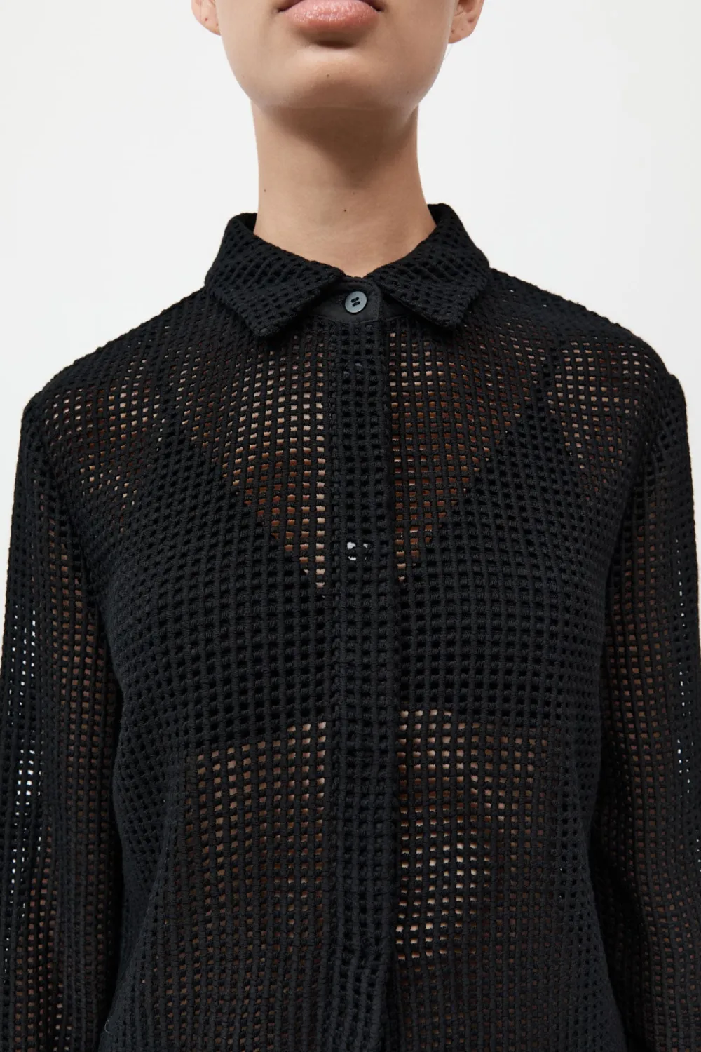 Fitted Cotton Grid Shirt -|St. Agni Clearance