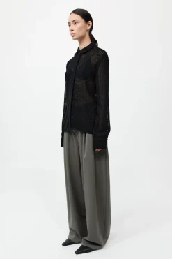 Fitted Cotton Grid Shirt -|St. Agni Clearance