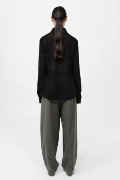 Fitted Cotton Grid Shirt -|St. Agni Clearance
