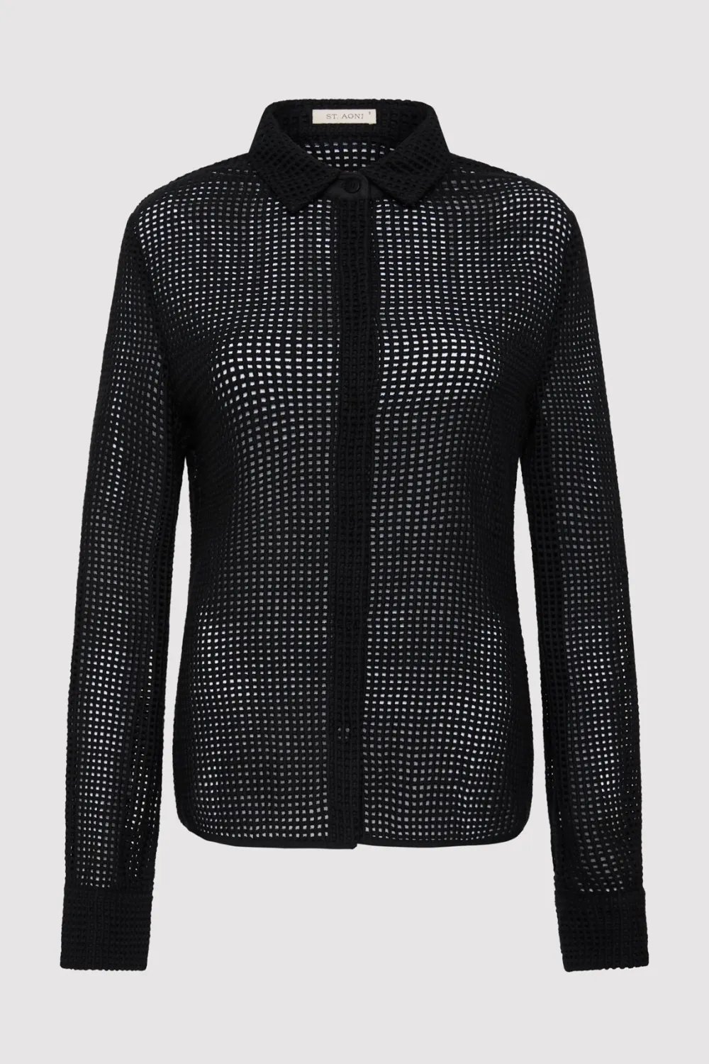 Fitted Cotton Grid Shirt -|St. Agni Clearance