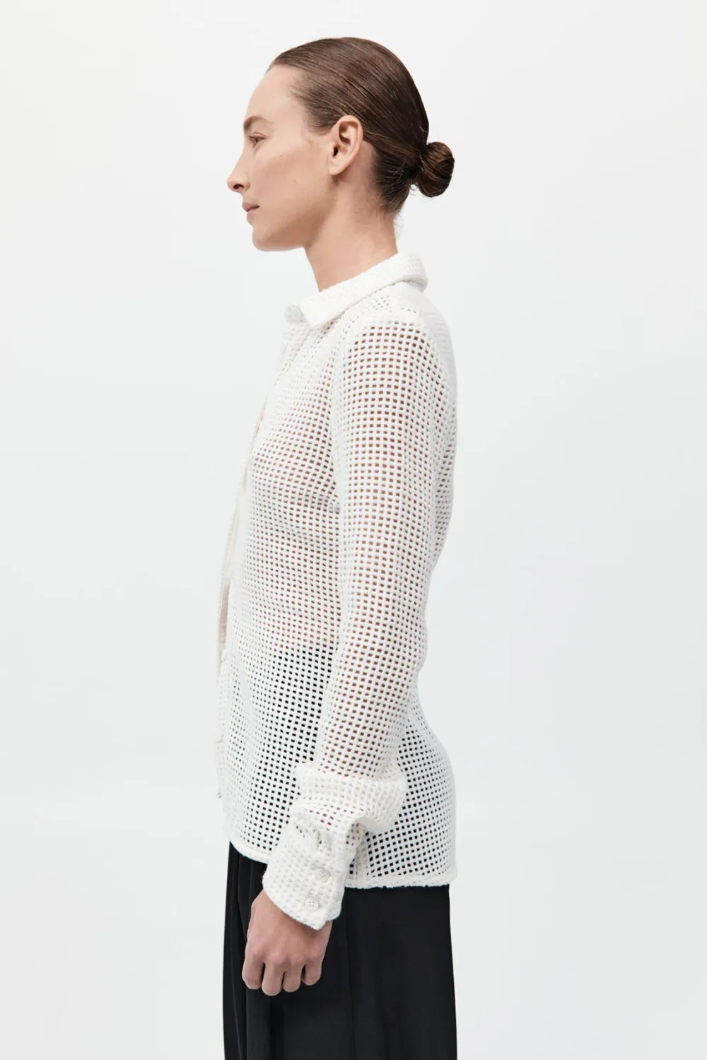 Fitted Cotton Grid Shirt -|St. Agni Store