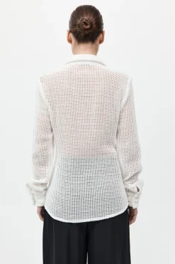 Fitted Cotton Grid Shirt -|St. Agni Store