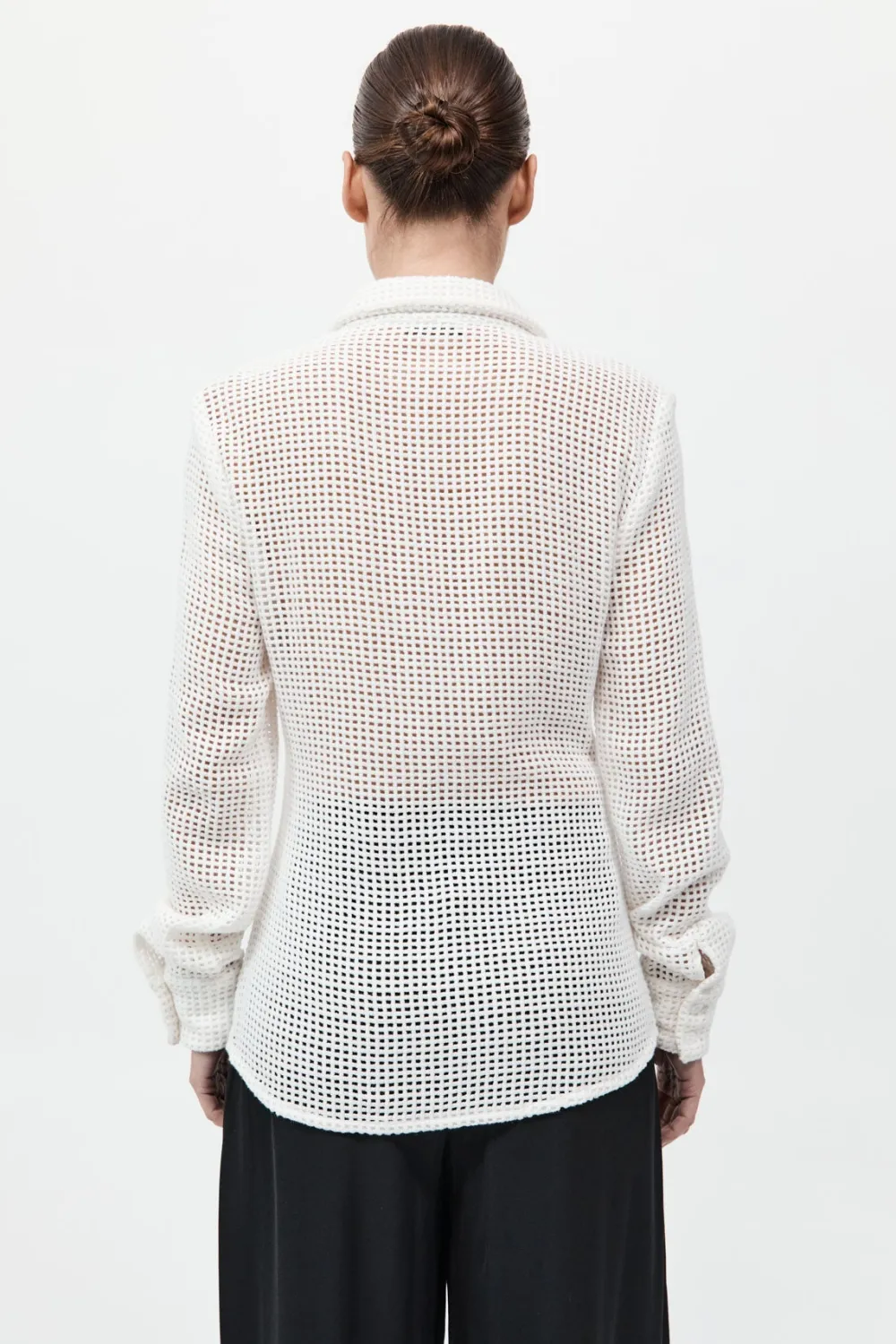 Fitted Cotton Grid Shirt -|St. Agni Store