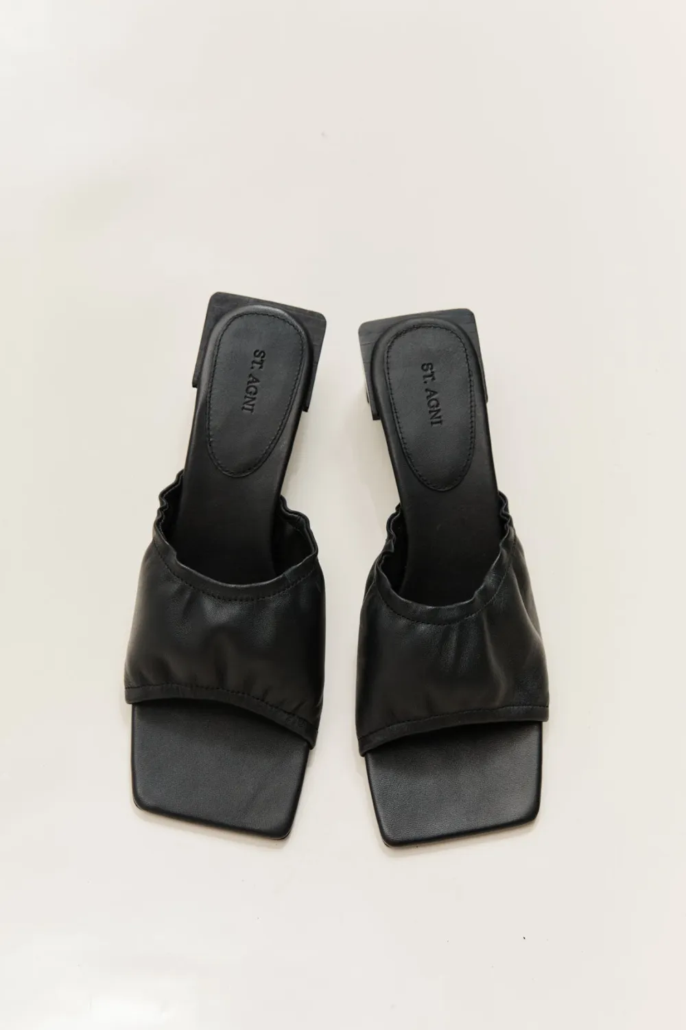 Gathered Block Heel -|St. Agni New
