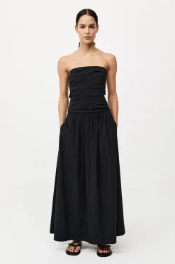 Gathered Strapless Tie Back Dress -|St. Agni Sale