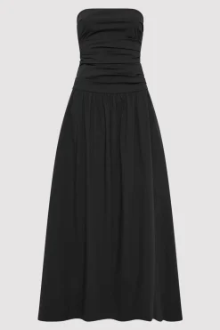 Gathered Strapless Tie Back Dress -|St. Agni Sale