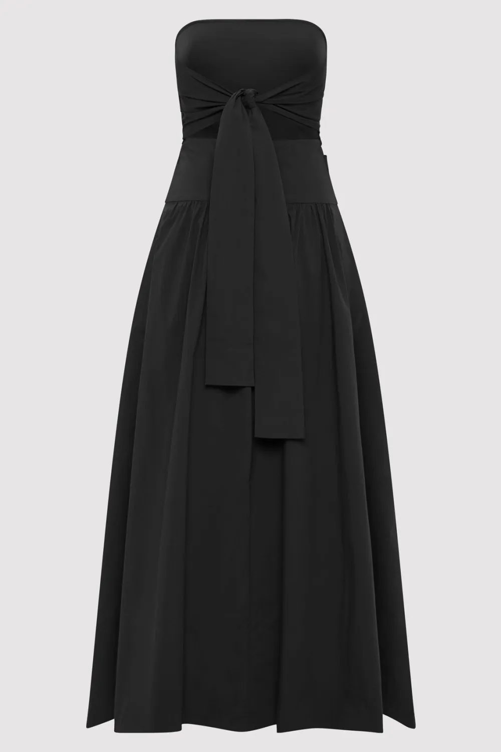 Gathered Strapless Tie Back Dress -|St. Agni Sale