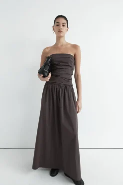 Gathered Strapless Tie Back Dress -|St. Agni Cheap