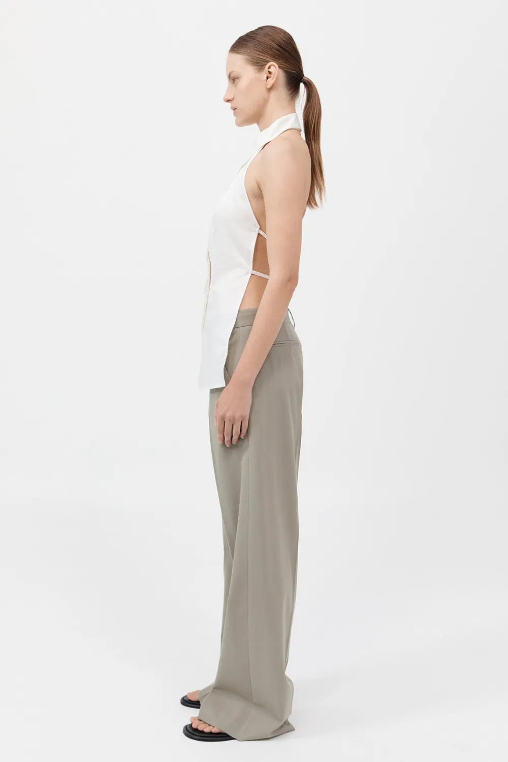 Halter Shirt - White|St. Agni Discount