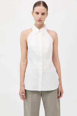 Halter Shirt - White|St. Agni Discount