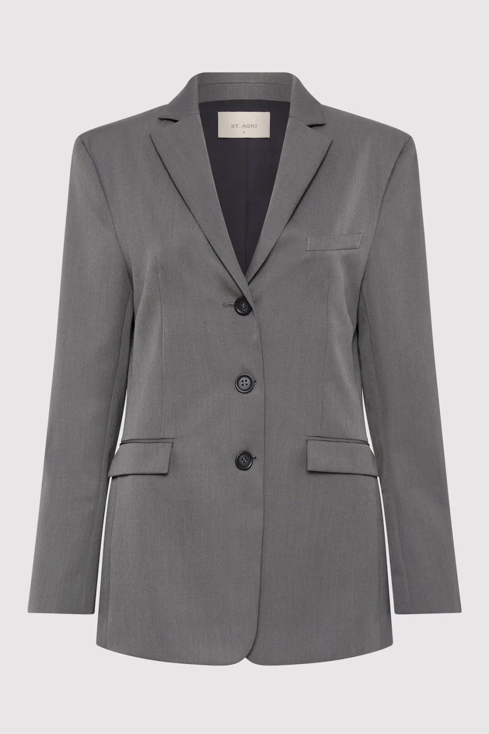 Homme Belted Blazer - Pewter Grey|St. Agni Online