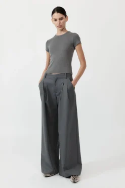 Homme Pleat Pants - Pewter Grey|St. Agni Online