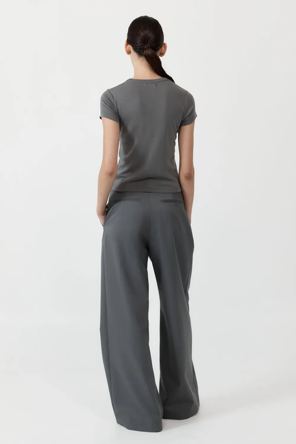 Homme Pleat Pants - Pewter Grey|St. Agni Online