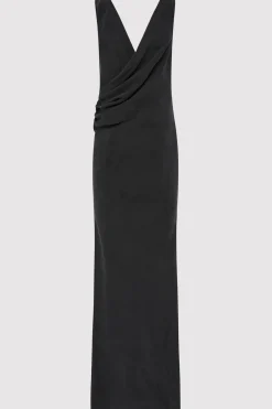 Layered Drape Dress - Black|St. Agni Sale