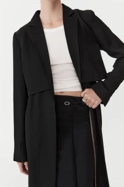 Layered Summer Trench - Black|St. Agni Shop