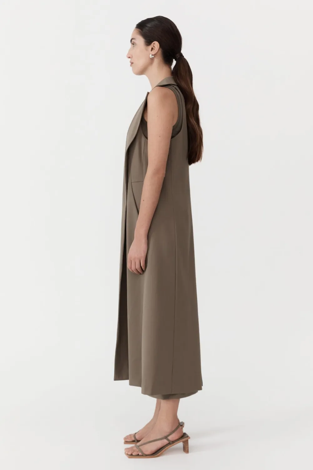 Layered Wool Trench - Kelp|St. Agni Best