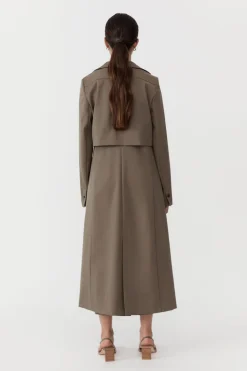 Layered Wool Trench - Kelp|St. Agni Best