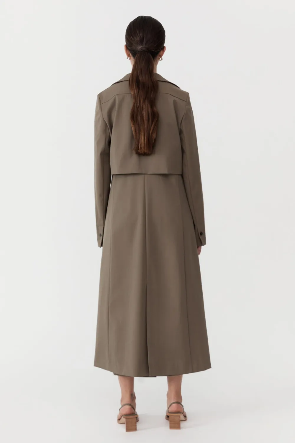 Layered Wool Trench - Kelp|St. Agni Best