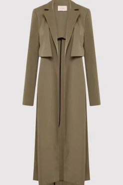 Layered Wool Trench - Kelp|St. Agni Best