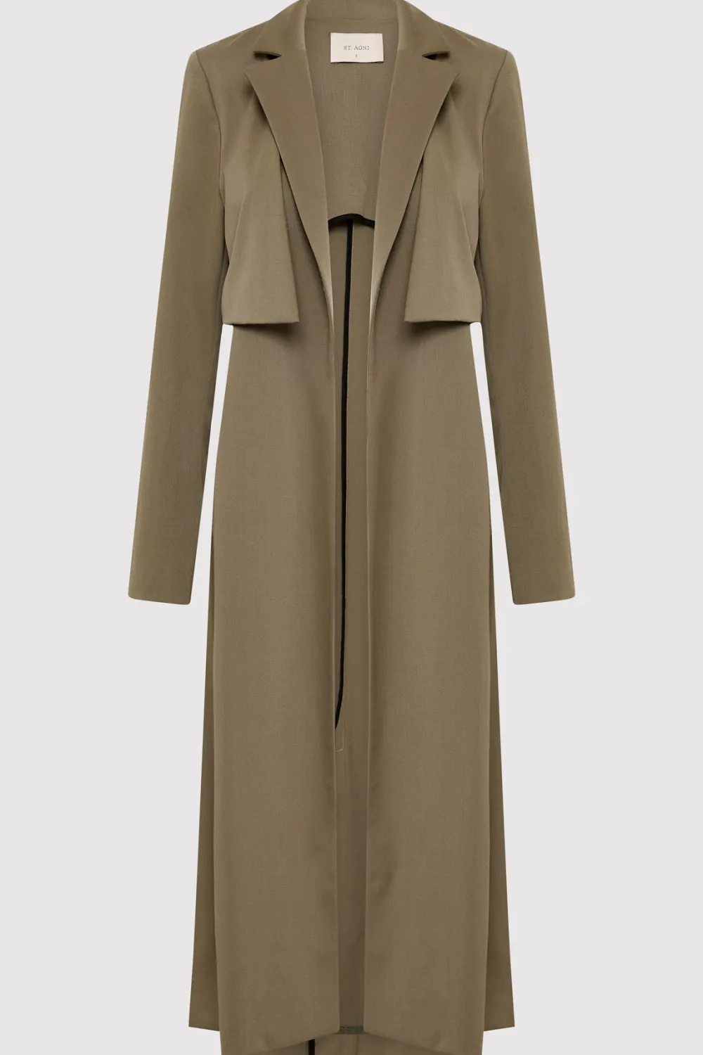 Layered Wool Trench - Kelp|St. Agni Best
