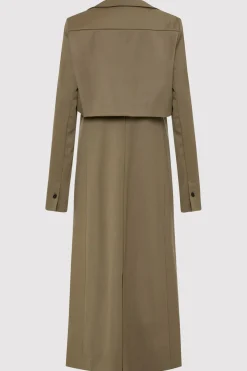 Layered Wool Trench - Kelp|St. Agni Best
