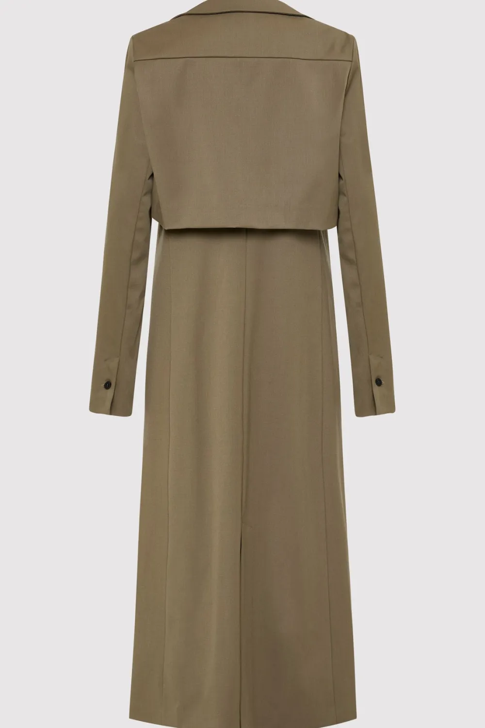 Layered Wool Trench - Kelp|St. Agni Best