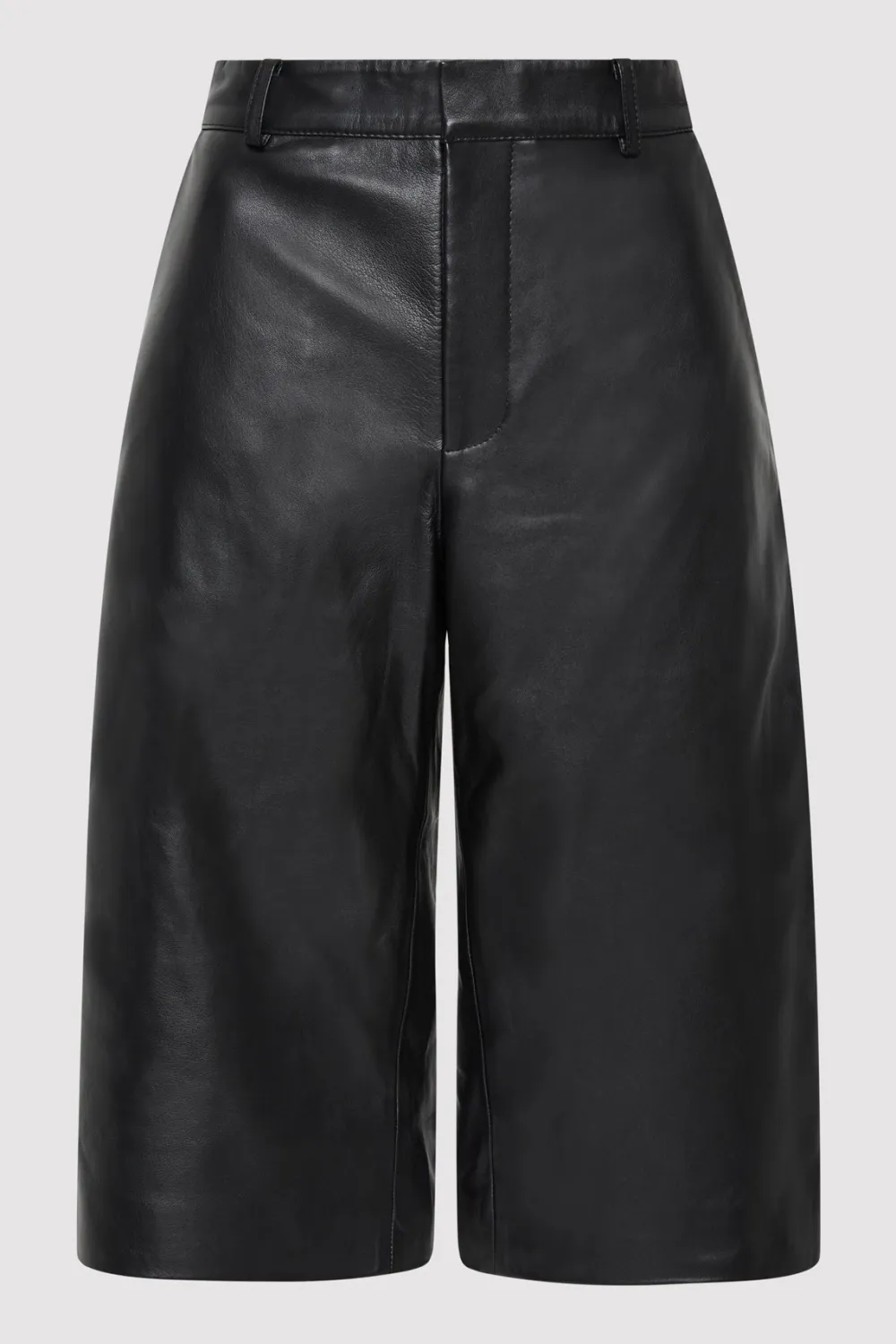 Leather Bermuda Shorts - Black|St. Agni Clearance