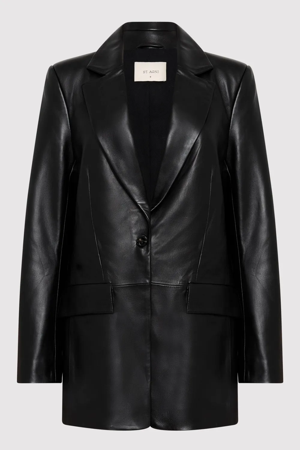 Leather Blazer - Black|St. Agni Outlet