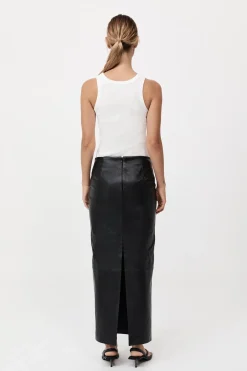Leather Column Skirt -|St. Agni Fashion
