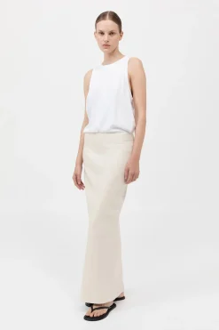 Leather Column Skirt -|St. Agni Store