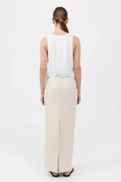 Leather Column Skirt -|St. Agni Store