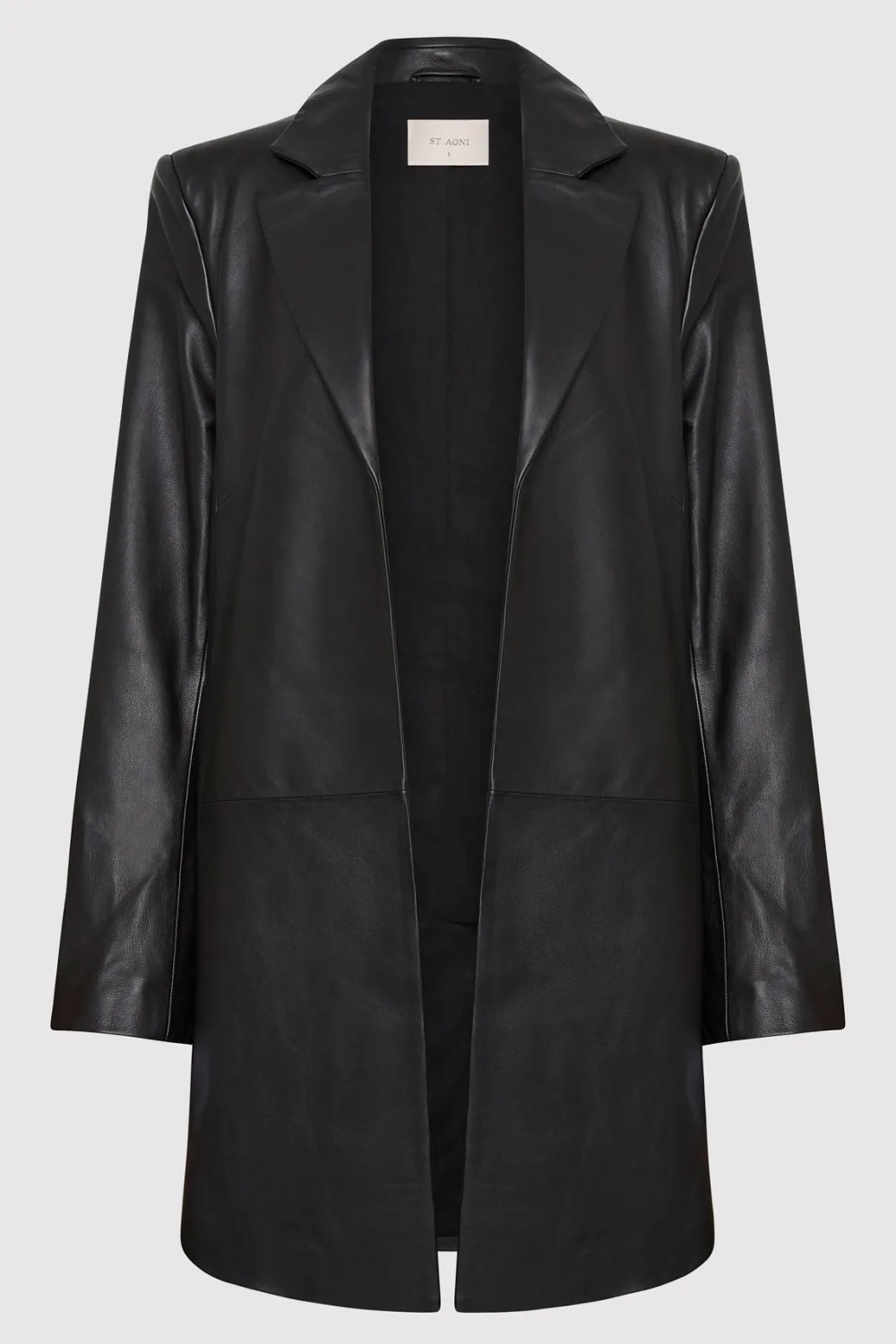 Leather Longline Jacket -|St. Agni Clearance