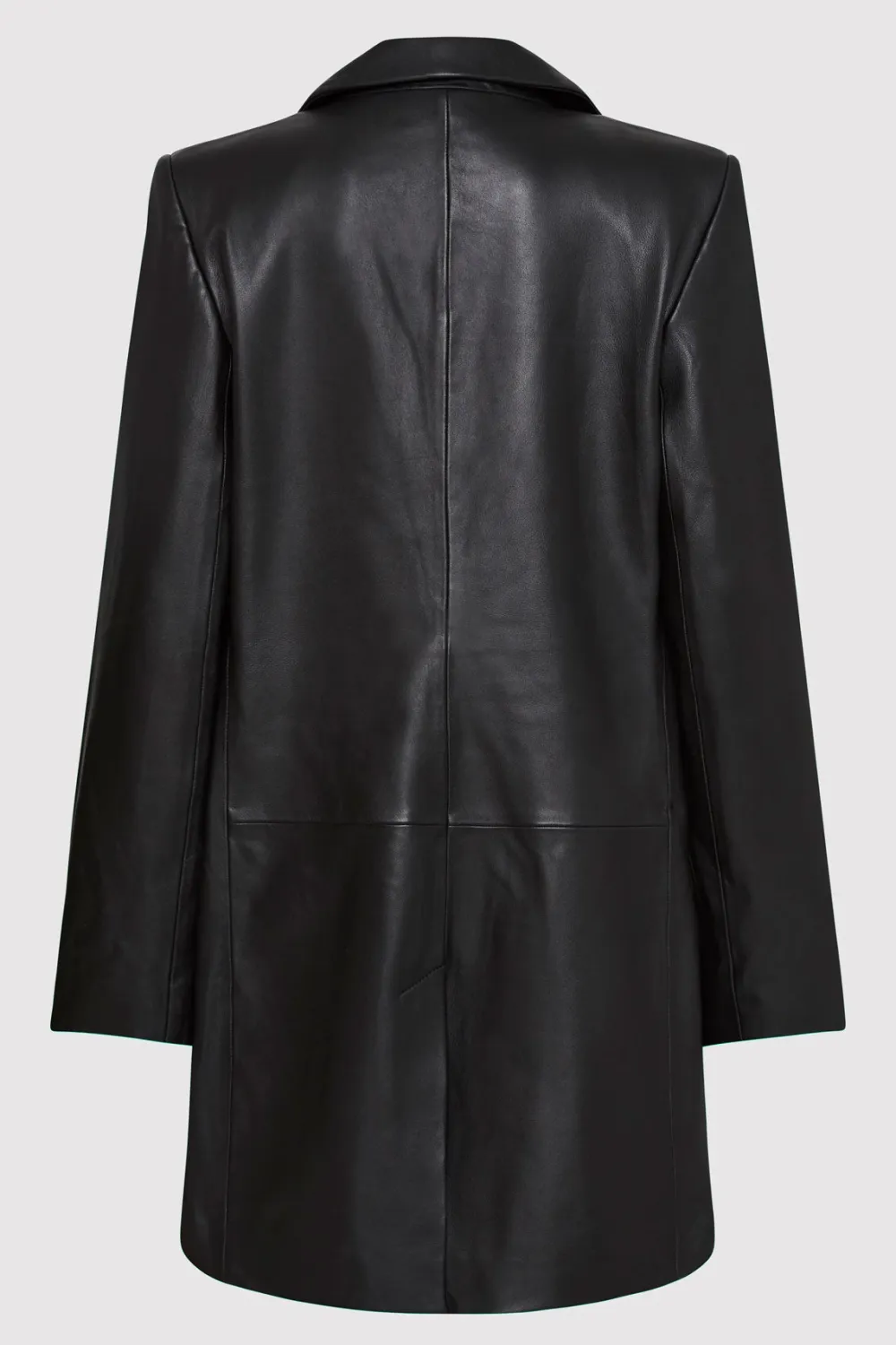 Leather Longline Jacket -|St. Agni Clearance