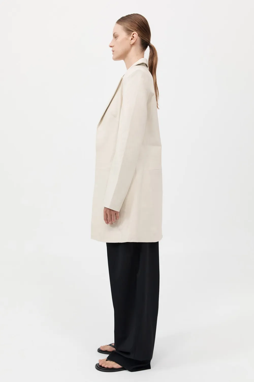 Leather Longline Jacket -|St. Agni Fashion