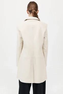 Leather Longline Jacket -|St. Agni Fashion