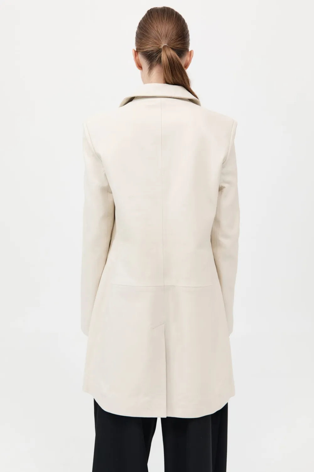 Leather Longline Jacket -|St. Agni Fashion