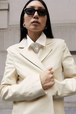 Leather Longline Jacket -|St. Agni Fashion