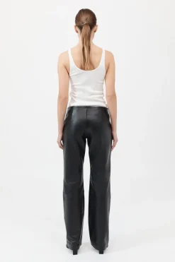 Leather Pants - Black|St. Agni Flash Sale