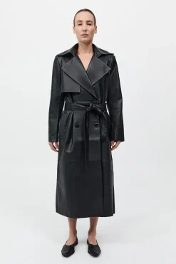 Leather Trench Coat -|St. Agni Cheap